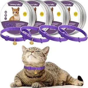 Weewooday 4 Pcs Cat Calming Collar with Pheromones - Reduce Stress & Anxiety