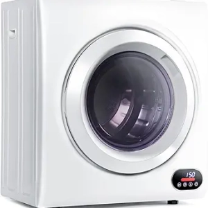 Euhomy Compact Front Load Dryer 3.5 cu ft - 1500W Portable Stainless Steel Clothes Dryer