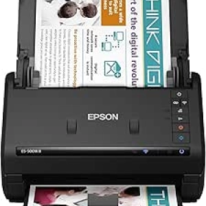Epson Workforce ES-500W II Wireless Document Scanner | 35 ppm Duplex ADF