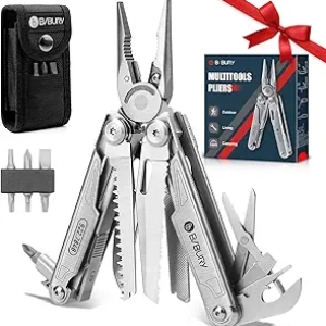 19-in-1 Stainless Steel Multitool with Pocket Knife & EDC Sheath - Best Value Under $30