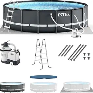 Intex Ultra XTR 14' Round Above Ground Pool Set with Sand Filter & Pump