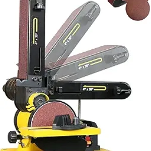 4.3A Belt Sander 4x36 & 6 Disc Sander - Benchtop Woodworking Tool with Dust Ports