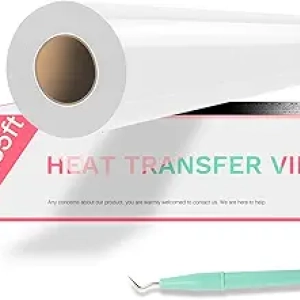 HTVRONT 12" x 35ft White Heat Transfer Vinyl - Easy Cut & Weed HTV for T-Shirts