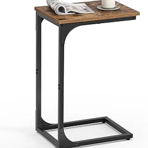 VASAGLE C-Shaped End Table - Small Side Table for Couch & Bed