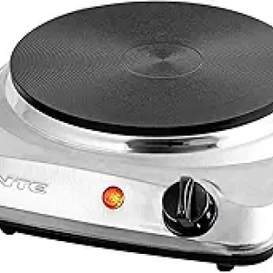 OVENTE 1000W Electric Countertop Single Burner with Cast Iron Hot Plate