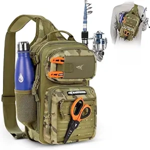 KastKing BlowBak Tactical Fishing Backpack - Lightweight Sling Bag for Anglers