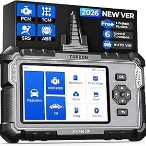 TOPDON AD500 OBD2 Scanner - 4-System Diagnostic Tool with Oil Reset, TPMS & EPB