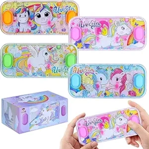 SevenQ Handheld Water Games for Girls - 4 Pack Cute Ring Toss Aqua Toys