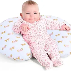 Little Grape Land Nursing Pillow - Breastfeeding Pillow with Removable Cover (0-16 Months)