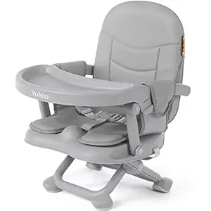 YOLEO Foldable Baby High Chair Booster Seat - Adjustable Travel Dining Chair