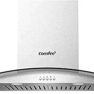 COMFEE' 30" Ducted Wall Mount Range Hood - 450 CFM Stainless Steel Vent Fan