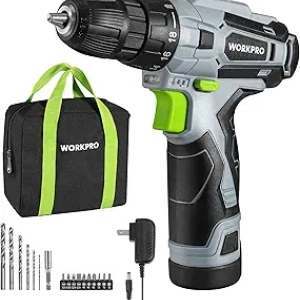 WORKPRO 12V Cordless Drill Driver Kit - Lightweight Electric Screwdriver for DIY