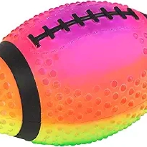 Neon Rainbow 9" Spiked Inflatable Football - Soft Rubber Practice Ball