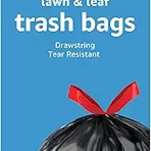 Amazon Basics 39 Gallon Lawn & Leaf Drawstring Trash Bags (40-Count)