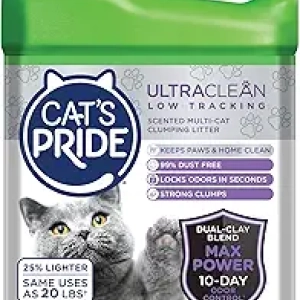 Cat's Pride Max Power Low Tracking Clumping Litter - 10 Days Odor Control, 99% Dust Free