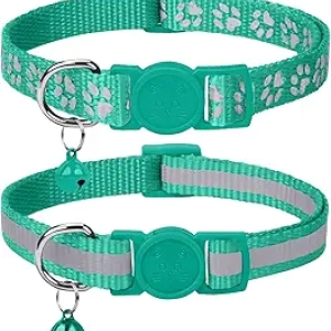 Taglory Reflective Breakaway Cat Collar with Bell - 2 Pack, Adjustable 7.5-12.5"