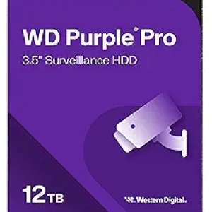 WD Purple Pro 12TB Surveillance Hard Drive - AI-Enabled Security Storage