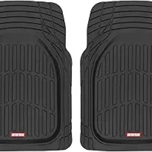 Motor Trend FlexTough Front Car Floor Mats - Universal Fit Heavy Duty Rubber Liners
