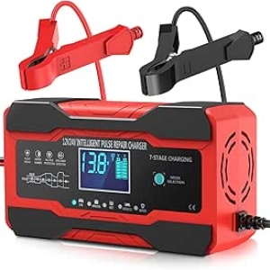 YONHAN 10-Amp Smart Battery Charger 12V/24V - Auto Maintainer & Desulfator