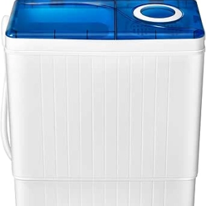COSTWAY Portable Washing Machine - Twin Tub 26 Lbs, Compact Washer for Apartments & RVs