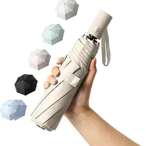 UV Protection Travel Umbrella 42 Inch Compact | UPF 50+ Windproof Auto Open
