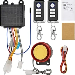 Motorcycle Anti-Theft Alarm System with Remote Engine Start Control