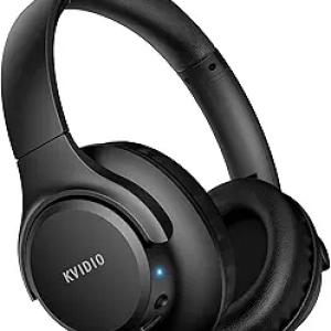 KVIDIO Bluetooth Headphones Over Ear - 65 Hour Playtime, Wireless & Wired