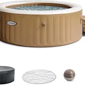 INTEX 28425EP PureSpa Bubble Massage Spa - 120 Jets, 4 Person Hot Tub with Energy Efficient Cover