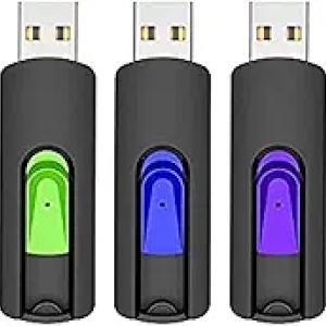 5 Pack 64GB USB Flash Drives - Fast USB 2.0 Memory Sticks with Retractable Design