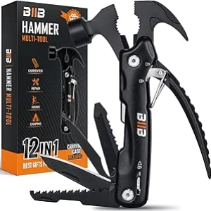 BIIB 12-in-1 Multitool Hammer - Best Stocking Stuffers for Men & Dad Gifts