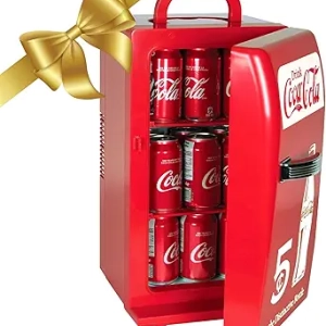 Coca-Cola Retro 18 Can Mini Fridge - 22L Portable Cooler w/ 110V AC & 12V DC