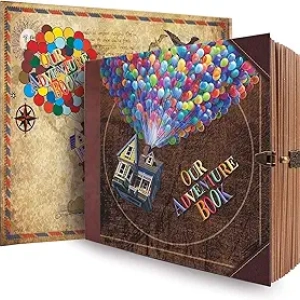 Vintage Travel Photo Album & DIY Adventure Book Scrapbook - Retro Style Diary