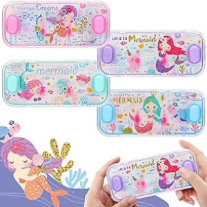 SevenQ Handheld Water Games - 4 Pack Mermaid Ring Toss Toys for Kids