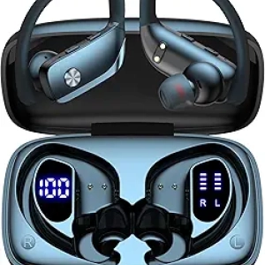bmani Wireless Earbuds with 80H Battery Life & LED Display Case