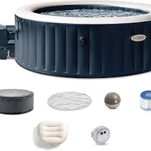 INTEX 28429EP PureSpa Plus 4-Person Hot Tub with Bubble Massage & LED Light