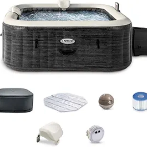 INTEX PureSpa Greystone Deluxe 4-Person Inflatable Hot Tub with App Control