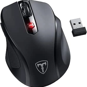 Ergonomic Wireless Mouse USB - D-09 Cordless Mice 2400 DPI, 18-Month Battery