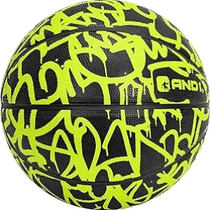 AND1 Fantom Graffiti Size 5 Basketball - Indoor/Outdoor Streetball for Youth