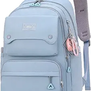 Teen Girls Casual Backpack 26L - Laptop Compartment School Daypack Blue