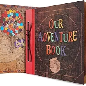 12x12 Inch Scrapbook Photo Album - 60 Pages Retro Embossed Memory Book for Couples & Friends