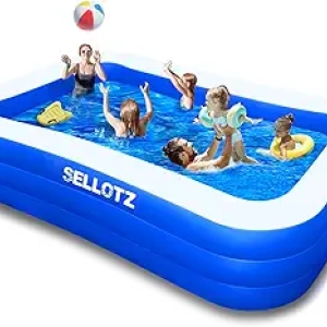 120" Oversized Family Inflatable Pool - Thickened Kids & Adults Swimming Pool for Backyard