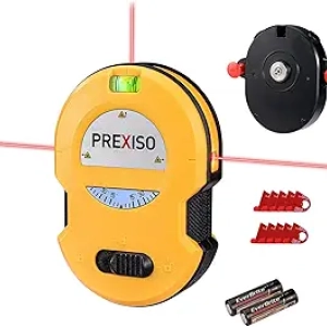 PREXISO Multi Surface Laser Level - 30Ft Horizontal & Vertical Line Laser with LED Light