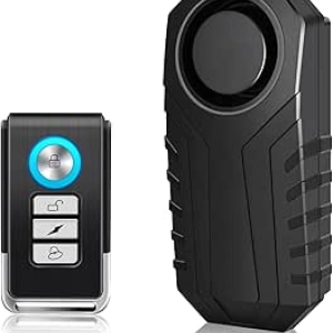 Cruxer Bike Alarm 113dB Remote Control Anti Theft System for Motorcycle & Bicycle