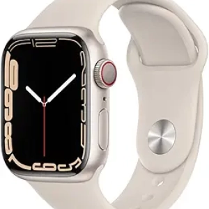 Apple Watch Series 7 GPS + Cellular 41mm Starlight Aluminum - Renewed