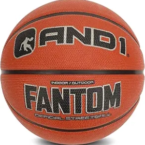 AND1 Fantom Rubber Basketball Size 7 - Official Regulation Indoor/Outdoor Streetball
