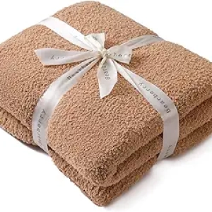 Bearberry Super Soft Fluffy Throw Blanket 50x60 - Lightweight Cozy Warm Blanket for Couch, Bed & Sofa