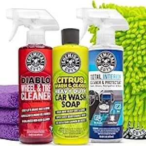 Chemical Guys 7-Piece Car Cleaning Kit - Complete Auto Detailing Wash & Shine Set