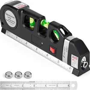 Laser Level Tool - Professional Cross Line Laser Level Kit with Measuring Tape