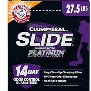 ARM & Hammer Clump & Seal Slide Platinum Multi-Cat Litter 27.5 lbs | 14-Day Odor Control