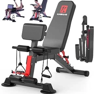 Adjustable Weight Bench 600LBS - Foldable Home Gym Incline Decline Utility Bench